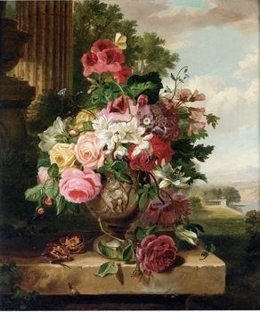 unknow artist Floral, beautiful classical still life of flowers.137